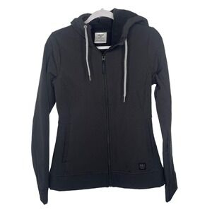 Bula Womens Full Zip Fleece Lined Hoodie Jacket Charcoal Gray Size M Stretch